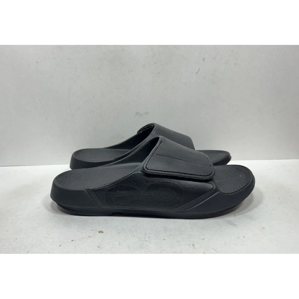 Oofos OOahh Sport Flex Slide Sandal Men's Size 12 Slip On Comfort Shoes Black